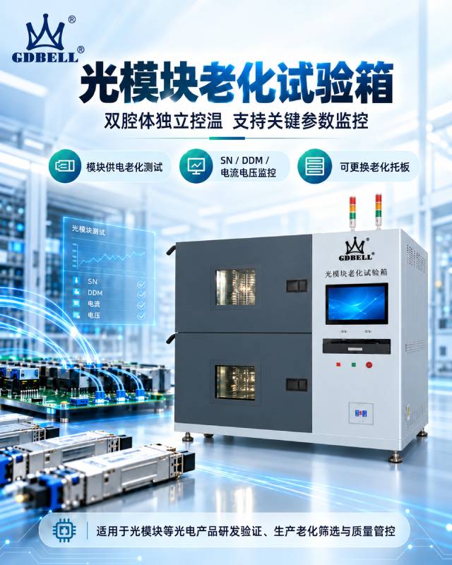 广东贝尔双腔体光模块老化试验箱整机图